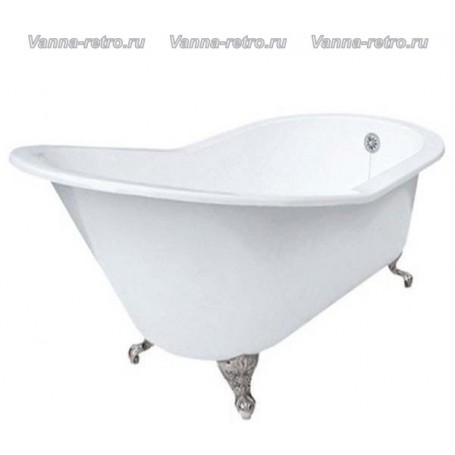Чугунная ванна Magliezza Beatrice (ножки хром) 153х76,5 -