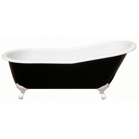 Чугунная ванна Magliezza Gracia Black (ножки белые) 170х76 -
