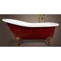 Чугунная ванна Magliezza Gracia Red (ножки золото) 170х76 -