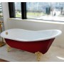 Чугунная ванна Magliezza Gracia Red (ножки белые) 170х76 -