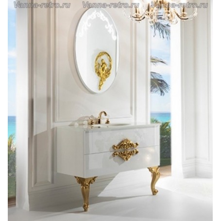 Мебель для ванной Armadi Art NeoArt 100 White с стеклянной раковиной ➦