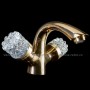 Смеситель для раковины Boheme Crystal 291-CRST (золото) ➦ Vanna-retro.ru