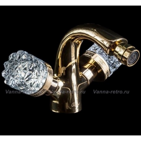 Смеситель для биде Boheme Crystal 296-CRST (золото) ➦ Vanna-retro.ru