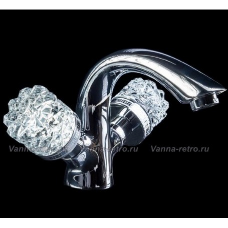 Смеситель для раковины Boheme Crystal 271-CRST (хром) ➦ Vanna-retro.ru
