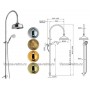 Душевая система для ванны Nicolazzi 5712WS20/1400CR18 (лейка 20