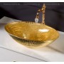 Раковина накладная хрустальная Armadi Art NeoArt 814-1 (золото) ➦ Vanna-retro.ru