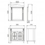 Мебель для ванной Атолл Бисмарк 85х53 см цвет слоновая кость / патина серебро ➦