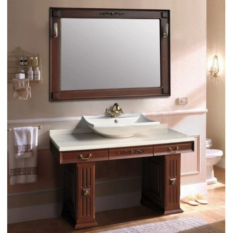Мебель для ванной Атолл Прага 130х55 см цвет scuro / патина Луизиана ➦