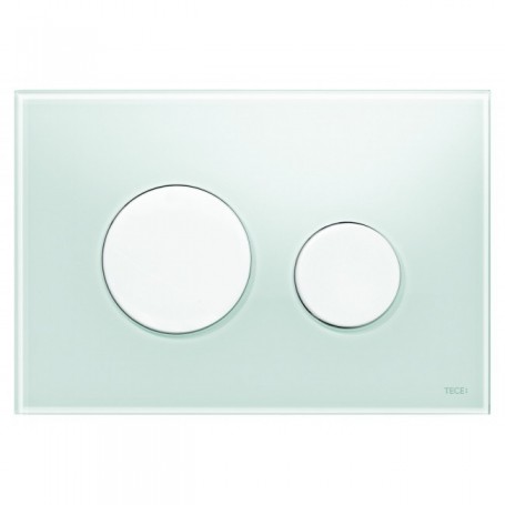 Кнопка смыва TECE Loop 9240651 зеленое стекло, кнопка белая ➦