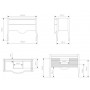 Мебель для ванной Eban Sonia 105 цвет bianco decape ➦ Vanna-retro.ru