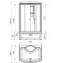 Душевая кабина Radomir Диана-2 139 х 108 см с гидромассажем и