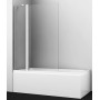 Шторка для ванны WasserKraft Berkel 48P02-110WHITE профиль белый стекло прозрачное