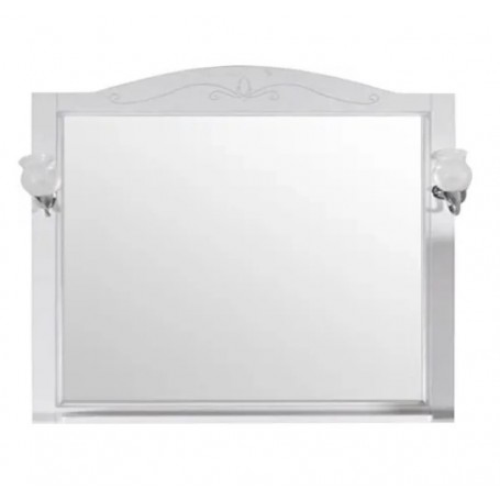 Зеркало АСБ Салерно 105 цвет белый / патина серебро
