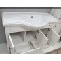 Мебель для ванной АСБ Салерно 105 цвет белый / патина серебро