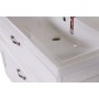 Мебель для ванной Прато 100 (белый - патина серебро) -