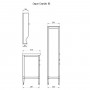 Тумба с раковиной АСБ Гранда 85 цвет белый / патина серебро -