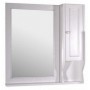 Зеркало со шкафом АСБ Гранда 105 (белый / патина серебро) -