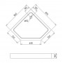 Душевой поддон акриловый Gemy ST09T 80x80 пятиугольный