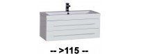 Подвесная мебель для ванной от 115 см и более в наличии по приемлемой цене
