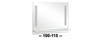 Заказать зеркало с полка для ванной 100, 105, 110 и 115 см в Москве в интернет-магазине зеркал